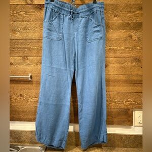 Athleta Linen Wide Leg Pants PETITE